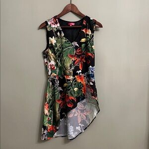 Floral Asymmetrical Top